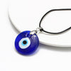 EVIL EYE Glass Blue Turkish Evil Eye Pendant Necklace Leather Long Neck Chain Necklace Jewelry for Women Girls LB1226