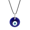 EVIL EYE Glass Blue Turkish Evil Eye Pendant Necklace Leather Long Neck Chain Necklace Jewelry for Women Girls LB1226