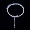 EXCITED ZIRCON Bowknot Crystal Choker Necklaces for Women Long Tassel Rhinestone Necklaces Weddings Jewelry Party Gifts