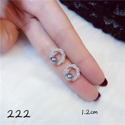 Eardrop Earrings For Women 9-10mm Gr Pearls S925 Sterling Silver Fine Jewelry Temperament Vintage Long Brincos