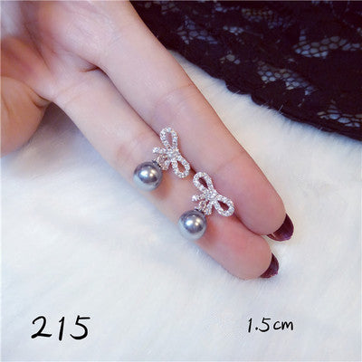 Eardrop Earrings For Women 9-10mm Gr Pearls S925 Sterling Silver Fine Jewelry Temperament Vintage Long Brincos