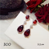 Eardrop Earrings For Women Pigeon Blood Ruby S925 Sterling Silver Hyperbole Crystal Diamant Vintage Fine Jewelry Big Aretes