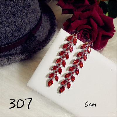 Eardrop Earrings For Women Pigeon Blood Ruby S925 Sterling Silver Hyperbole Crystal Diamant Vintage Fine Jewelry Big Aretes