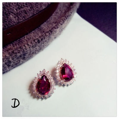 Eardrop Earrings For Women Rose Red Ruby Gemstone S925 Sterling Silver Luxury Hyperbole Temperament Fine Jewelry Wedding Brincos