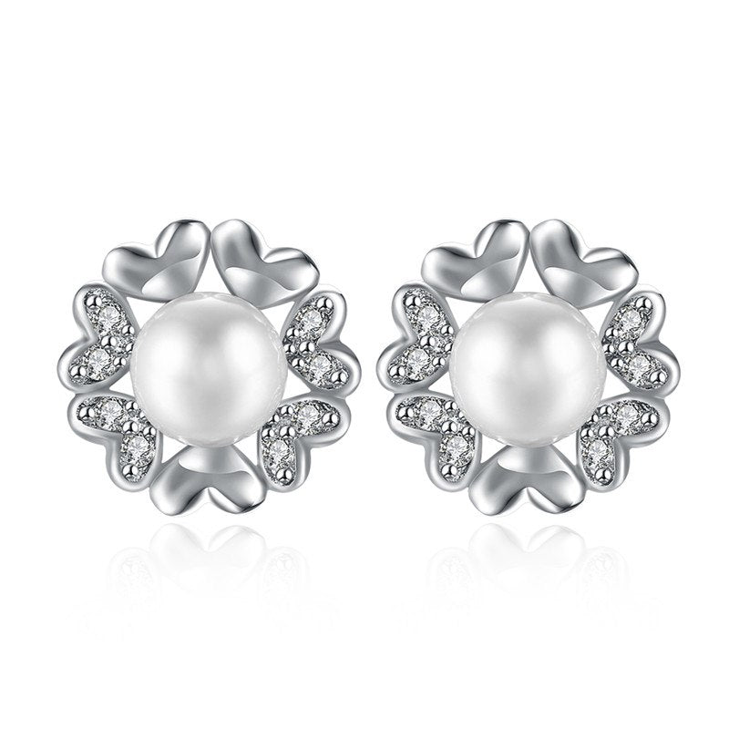 Earring KZCE110-C, shell pearring stud earrings in 5mm~6mm, fine jewelry earrings for woman, wedding gifts, friend gift