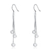 Earring of SVE154, fine jewelry earring of white shell pearl 5.5mm~6mm, 925 silver color earring for Woman, wedding earrings