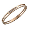 Men's Bangle Stainless Steel Cuff Bracelets&Bangles Gold Color Brand CZ Crystal Buckle Charm Bracelet For Women Jewelry