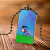 Eeyore Donkey Quotes Pooh Design Vintage Glass Women Rectangle Necklace Pendants For Valentine&#39;S Day Gift