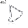 100% Solid Sterling Silver 925 Ring For Women Punk Rock Triangle Shape Co Design Rings Girl Party Jewelry BR89