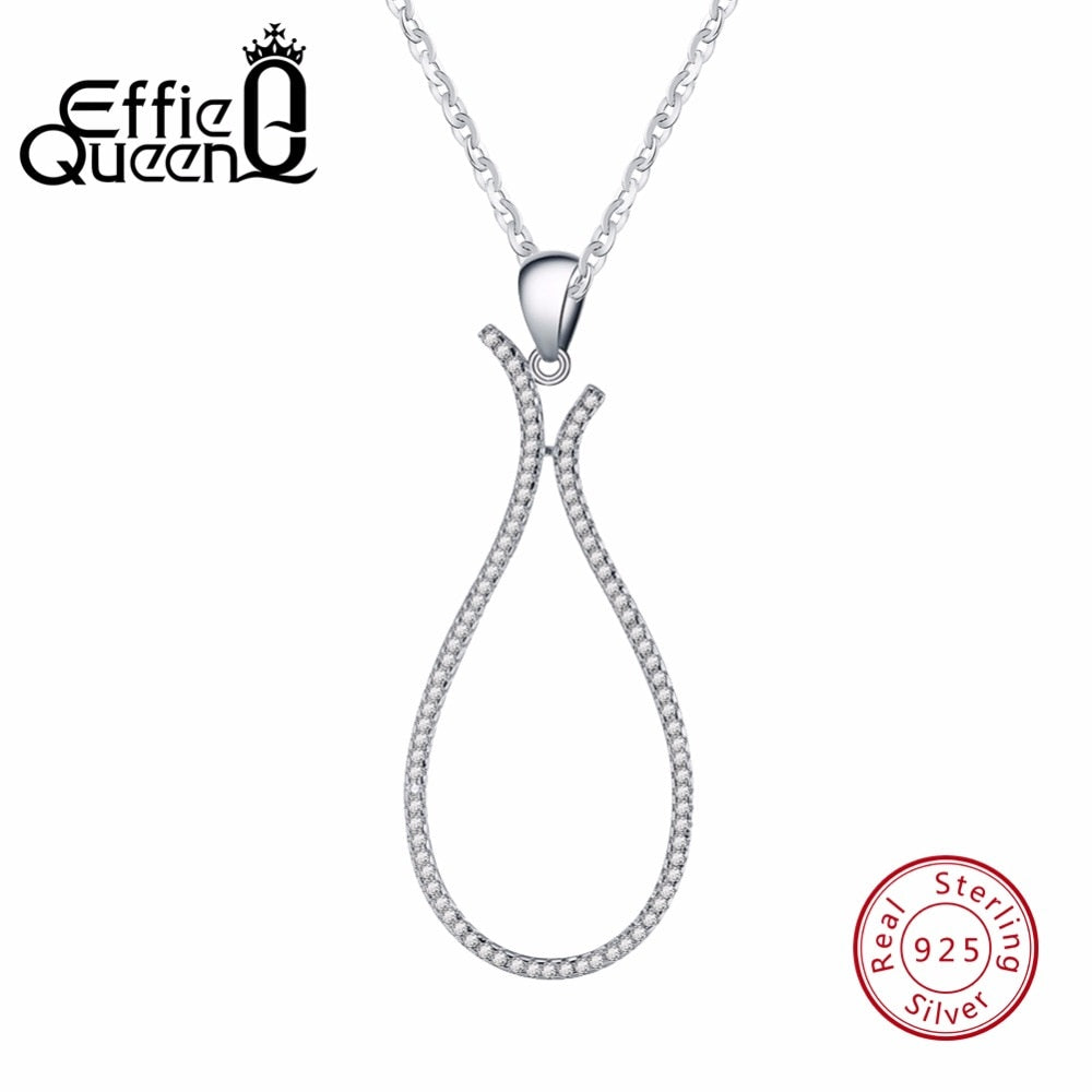 925 Sterling Silver Necklaces Minimalist Simple Fashion Hollow Design Pendant&Necklace Jewelry Gift BN54