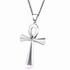 Egypt Ankh Cross Pendant Necklace For Women Men Key of Life Stainless Steel Egyptian Chain Necklace Hip Hop Jewelry
