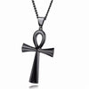 Egypt Ankh Cross Pendant Necklace For Women Men Key of Life Stainless Steel Egyptian Chain Necklace Hip Hop Jewelry