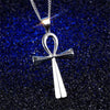 Egypt Ankh Cross Pendant Necklace For Women Men Key of Life Stainless Steel Egyptian Chain Necklace Hip Hop Jewelry