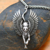 Egypt Cat Angel Wings Bastet Ethnic Cat Jewelry Male Necklace WICCA Pagan Talisman Egyptian Sphinx Jwelry For Women Men Amulet