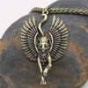 Egypt Cat Angel Wings Bastet Ethnic Cat Jewelry Male Necklace WICCA Pagan Talisman Egyptian Sphinx Jwelry For Women Men Amulet