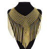 Egypt Indian Gold Alloy Choker Necklaces for Women Bohemian Big Long Tassel Tribal African Collar Necklace Party Jewelry Gift