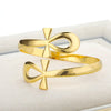 Egyptian Double Cross Bangle Bracelet for Women Stainless Steel Ankh Life Symbol Bracelets Bangles Vintage Couple Jewerly BFF