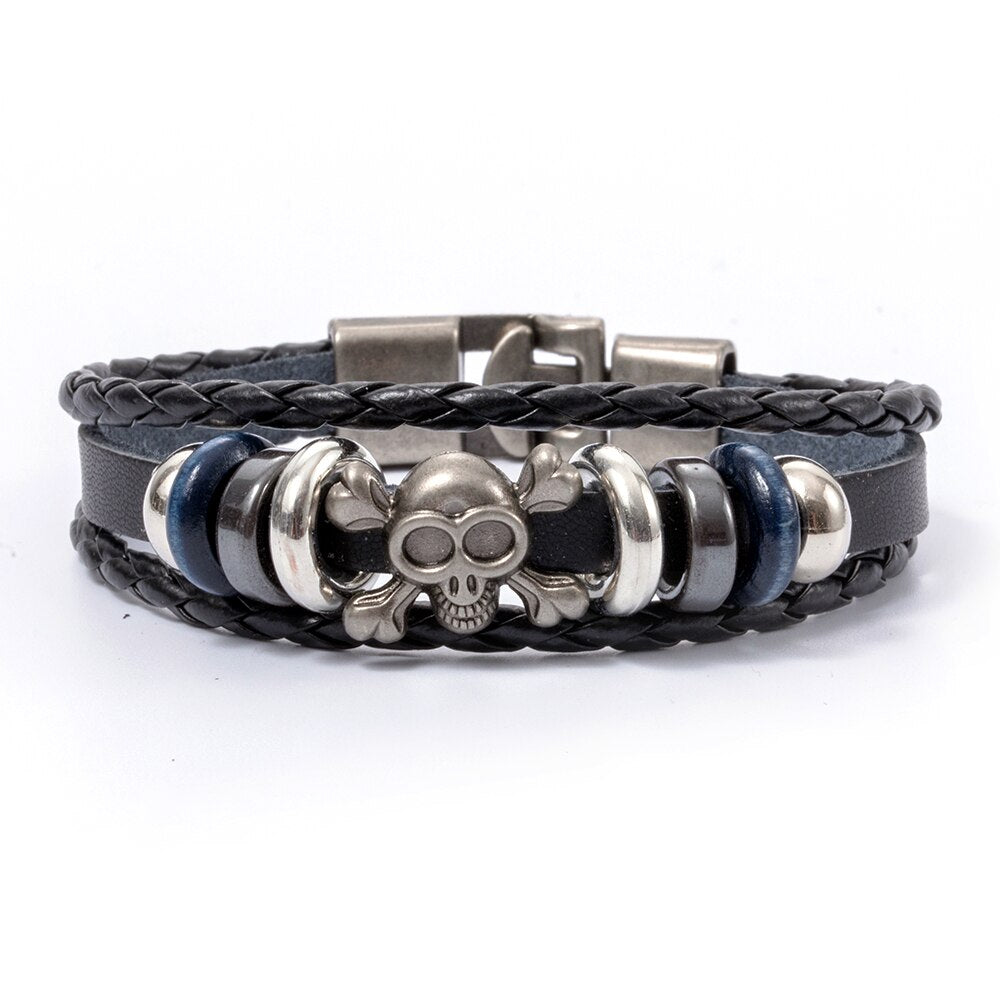 Eif Dock Men's Braided Leather Bracelets armband heren in Black and Brown Color with Love Nameplate Bracelet for Man