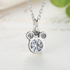 Eif Dock Stainless Steel Necklaces for Kids Jewelry Mickey Animal Cubic Zirconia Necklace Collier femme 2021