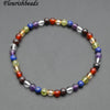Elastic Line Chakra Bracelets Jewelry 4mm Multi Stone Round Beads Amethyst Lpais Peridot Crystal Citrine Garnet Red Agate