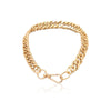 Electroplated gold color Chain Short Necklace Accessories Simple Classic Goth Punk Collares Moda Harajuku Daily Jewelry