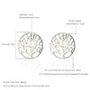 Elegance Gold Color Stainless Steel Stud Earrings Tree of Life Earring for Women Gift Jewelry Accessories  2022