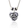 Elegant Big Crystal Flower Pendant Necklace for Women Bohemian Silver Color Short Necklace Accessories Jewelry 2022 Gift
