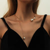 Elegant Big White Imitation Pearl Choker Necklace Clavicle Chain Necklace For Women Wedding Jewelry Collar