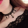 Elegant Clavicle Necklaces Multilayer Black Choker Necklace Crystal Hollow out Gothic Vintage Collar Necklace For Women Jewelry