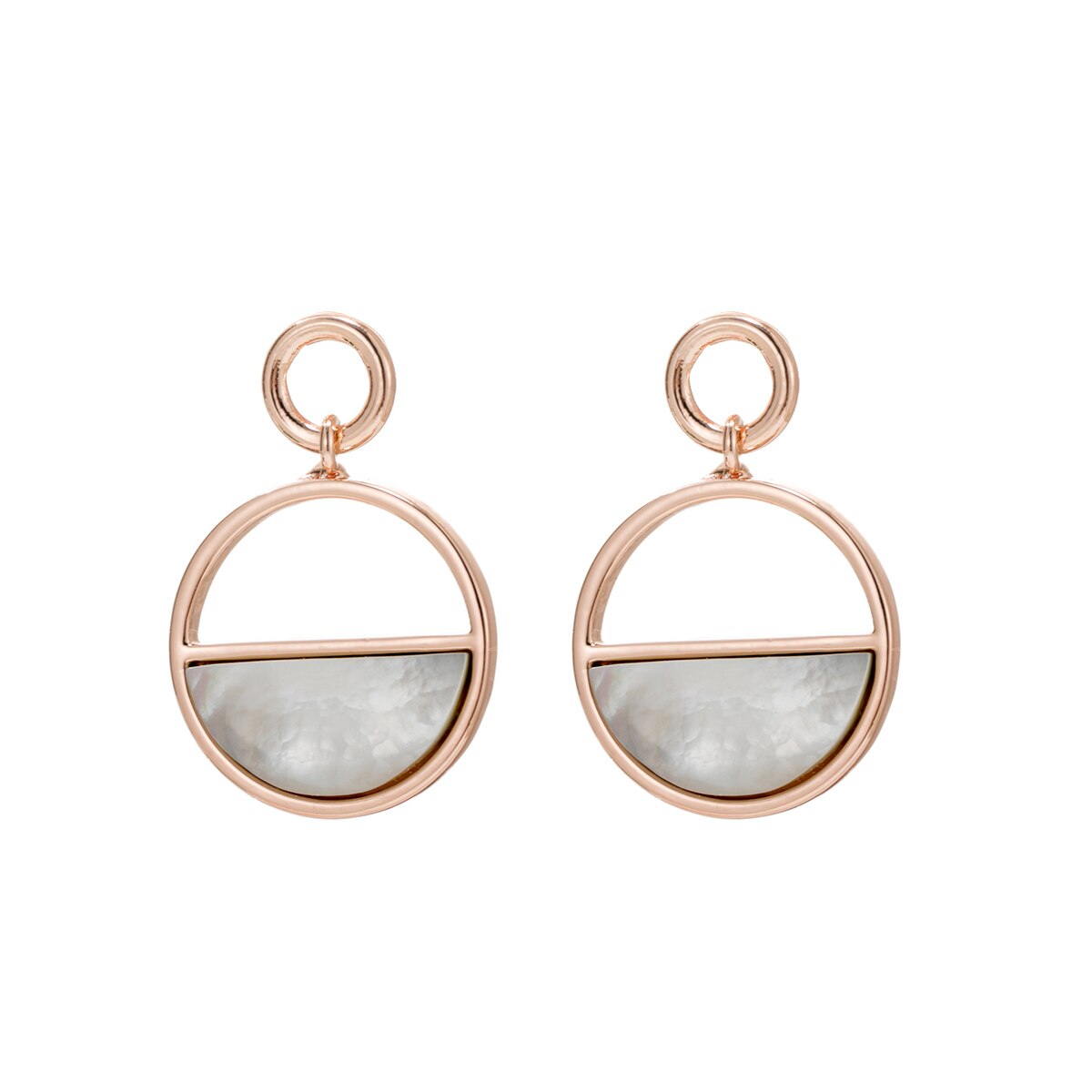 Elegant Colorful Shell Stud Earrings For Women Round Circle Gold Silvery Geometric Earring For Girl Wedding Party Gifts 2022 New