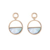 Elegant Colorful Shell Stud Earrings For Women Round Circle Gold Silvery Geometric Earring For Girl Wedding Party Gifts 2022 New