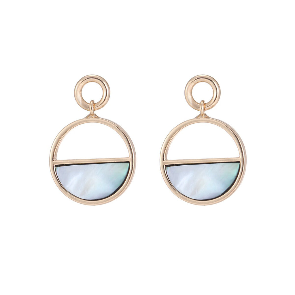 Elegant Colorful Shell Stud Earrings For Women Round Circle Gold Silvery Geometric Earring For Girl Wedding Party Gifts 2022 New