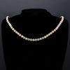 Elegant Cuban Chain Zircon Necklace Clavicle Chain CZ Diamonds Dazzling Shiny Bling Pendant Women  Wedding Jewelry