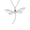 Elegant Crystal Dragonfly Pendant Necklace Rose Gold/Silvery Long Sweater Collier pendentif For Women Jewelry Gift 2022