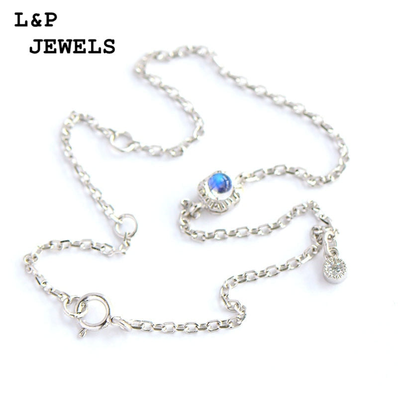 Elegant Gemstone Moonstone Authentic 100% 925 Sterling Silver Hand Bracelet For Women Handmade Original Bracelet Wedding Jewelry