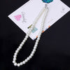 Elegant Ivory White Glass Imitation Freshwater Pearl Necklaces For Women Jewerly