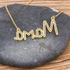 Elegant Mother's Day Gift MaMa Letter Name Pendant Chain Necklaces  Copper Cubic Zirconia Necklace Jewelry Gift for Women