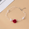 Elegant Multilayer Pearl Choker Necklace Vintage Flower Butterfly Acrylic Chain Necklace For Women Wedding Jewelry Gift