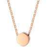 Elegant Short Necklace Women Necklace Pink Gold Stainless Steel Collar Femenino Girl Gift