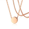 Elegant Short Necklace Women Necklace Pink Gold Stainless Steel Collar Femenino Girl Gift