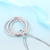 Elegant Silverly Round Big Circles Pendant Long Necklace for Women Simple Layered Chain Big Pendant Necklaces Girl 2022 Jewelry
