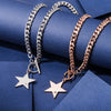Elegant Stainless Steel Star Link Chain Necklace for Women mujer Golden  Choker Necklace Jewelry Gift 2021