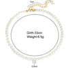 Elegant Vintage White Imitation Pearl Choker Necklace For Women Big Round Pearls Beaded Wedding Necklace Charm Jewelry