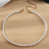 Elegant White Imitation Pearl Choker Necklace Big Round Pearl Wedding Necklace for Women Charm Jewelry