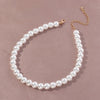 Elegant White Imitation Pearl Choker Necklace Big Round Pearl Wedding Necklace for Women Charm Jewelry