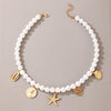 Elegant White Imitation Pearl Choker Necklace Big Round Pearl Wedding Necklace for Women Charm Jewelry