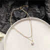 Elegant White Imitation Pearl Choker Necklace Big Round Pearl Wedding Necklace for Women Charm Jewelry