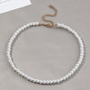 Elegant White Imitation Pearl Choker Necklace Big Round Pearl Wedding Necklace for Women Charm Jewelry