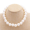 Elegant White Imitation Pearl Choker Necklace Big Round Pearl Wedding Necklace for Women Charm Jewelry