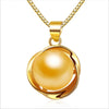 Elegant Woman Necklace 10MM Round Pearl Pendant Necklace in 925 Sterling Silver New Year Birthd Gift for Mom/Wife/Lovers